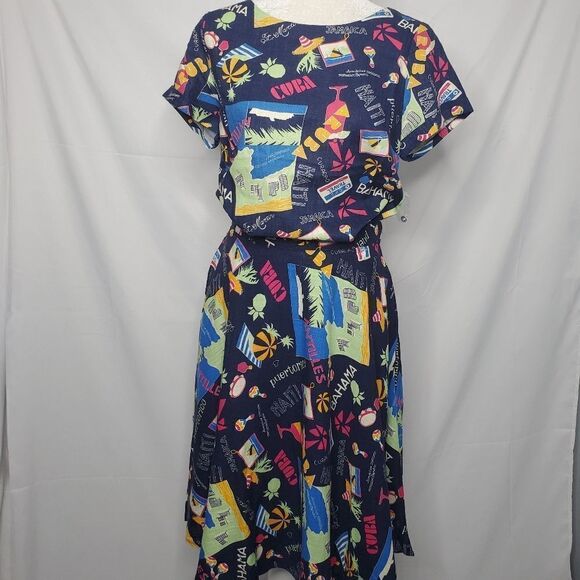 NEW MODCLOTH top‎ delightful demeanor linen short sleeve shirt M - Picture 10 of 11